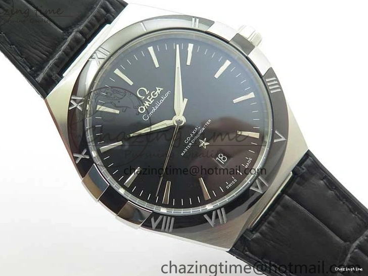 0419 Neat Constellation 131.33.41.21.03.001 SS TW Best Edition Black Dial On Gummy Strap A 7873